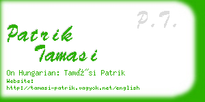 patrik tamasi business card